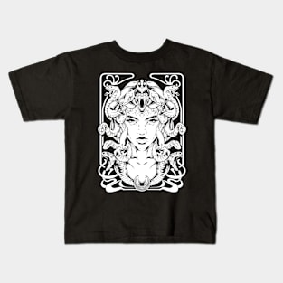 monotone medusa Kids T-Shirt